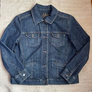 J JILL Denim Trucker Jean Jacket Blue Womens Medium